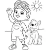 Trefl Puzzle 10x2 elementów Baby Maxi Cocomelon z kolorowanką