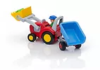 Playmobil Zestaw z figurkami 1.2.3 6964 Traktor z przyczepą