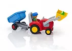 Playmobil Zestaw z figurkami 1.2.3 6964 Traktor z przyczepą
