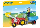 Playmobil Zestaw z figurkami 1.2.3 6964 Traktor z przyczepą