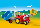 Playmobil Zestaw z figurkami 1.2.3 6964 Traktor z przyczepą