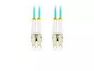 Lanberg Patchcord światłowodowy mm lc/upc-lc/upc duplex 3.0mm om3 50/125 0.5m aqua