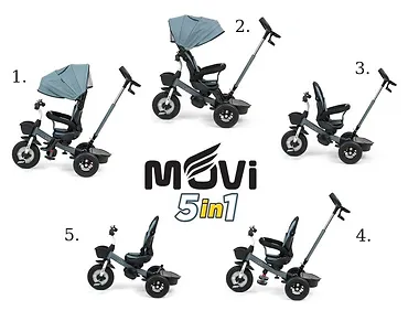 Milly Mally Rowerek tr&oacute;jkołowy Movi Grey