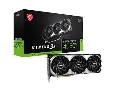 MSI Karta graficzna GeForce RTX 4060 Ti Ventus 3X 16G OC GDDR6 128bit 3DP