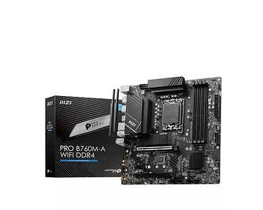 MSI Płyta główna PRO B760M-A WIFI DDR4 s1700 4DDR4 DP/HDMI mATX
