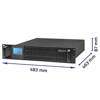 Qoltec Zasilacz awaryjny UPS RACK | 1kVA | 800W | LCD