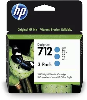 Tusz HP 712 błękitny trzypack 3ED77A