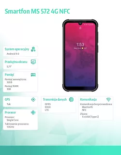 Maxcom Smartfon MS 572 4G NFC
