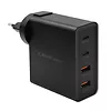 Qoltec Ładowarka GaN Power Pro | 2xUSB-C | 2xUSB | 130W | 5-20V | 1.5-5A| PD | Czarna