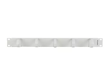 Lanberg Organizer kabli 19 cali 1U z 5 metalowymi uchwytami typ B szary
