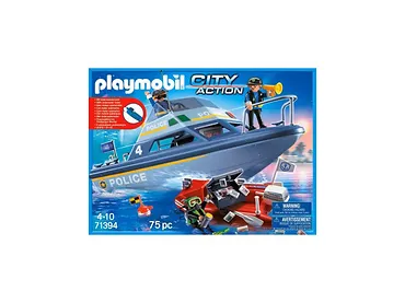 Playmobil 71394 Łódź policyjna z silnikiem ponton