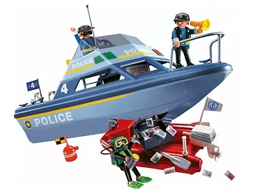 Playmobil 71394 Łódź policyjna z silnikiem ponton