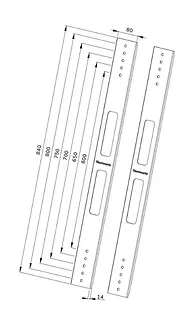 Neomounts Zestaw przedłużający VESA AWL-250BL18 600x800