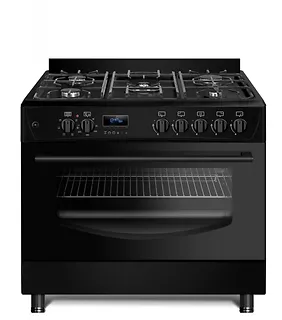 Ravanson Kuchnia gazowo-elektryczna 90 cm KWGE-K90 Cheff Modern Black