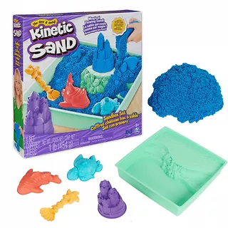 Spin Master Piasek kinetyczny Kinetic Sand Zestaw Piaskownica Niebieski