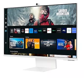 Samsung Monitor 32 cale LS32CM801UUXDU VA 3840x2160 UHD 16:9 1xHDMI 1xUSB-C (65W) 2xUSB 2.0 4ms(GTG) WiFi/BT HAS+PIVOT Webcam głośniki płaski biały SMART 2 la