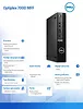Dell Komputer Optiplex 7000 MFF/Core i5-12500T/8GB/256GB SSD/Integrated/WLAN + BT/Wireless Kb & Mouse/W11Pro/vPro/3Y