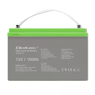 Qoltec Akumulator żelowy Deep Cycle | 12V | 100Ah