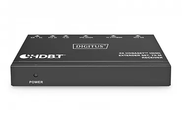 Digitus Przedłużacz/Extender HDMI 4K 30Hz 70m po skrętce Cat.6/7/8 HDBaseT HDCP2.2 IR RS232 PoC, zestaw