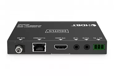 Digitus Przedłużacz/Extender HDMI 4K 30Hz 70m po skrętce Cat.6/7/8 HDBaseT HDCP2.2 IR RS232 PoC, zestaw