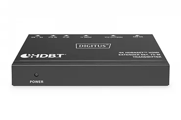 Digitus Przedłużacz/Extender HDMI 4K 30Hz 70m po skrętce Cat.6/7/8 HDBaseT HDCP2.2 IR RS232 PoC, zestaw