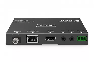 Digitus Przedłużacz/Extender HDMI 4K 30Hz 70m po skrętce Cat.6/7/8 HDBaseT HDCP2.2 IR RS232 PoC, zestaw