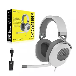 Corsair Słuchawki HS65 Surround białe