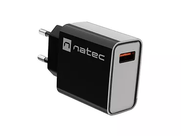 Natec Ładowarka sieciowa Ribera 1x USB-A 18W Czarna