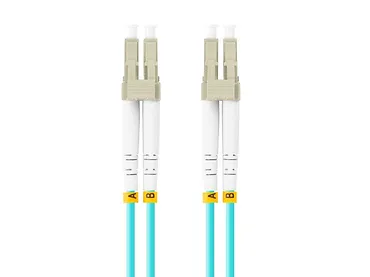 Lanberg Patchcord światłowodowy mm lc/upc-lc/upc duplex 3.0mm om3 50/125 10m aqua