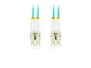 Lanberg Patchcord światłowodowy mm lc/upc-lc/upc duplex 3.0mm om3 50/125 10m aqua