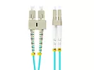 Lanberg Patchcord światłowodowy mm lc/upc-sc/upc duplex 3.0mm om3 50/125 1m aqua