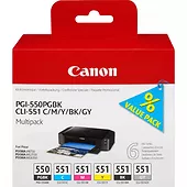 Canon Zestaw tuszy PGI-550 + CLI-551 C/M/Y/BK/GY