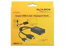 Delock Adapter HDMI(M)+USB(Power)->Displayport 1.2(F) 24cm