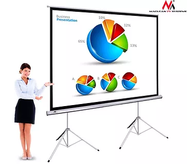 Maclean Ekran projekcyjny MC-712 150" 4:3 dwa statywy