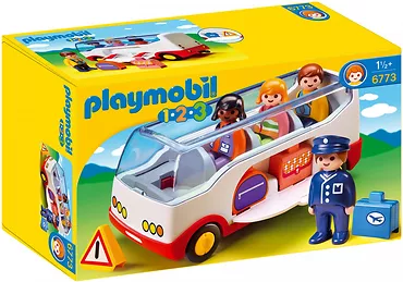 Playmobil Zestaw z figurkami 1.2.3 6773 Autobus wycieczkowy