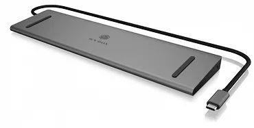 IcyBox Stacja dokująca IB-DK2106-C Type-C z potrójnym wyjściem wideo, 2x High Speed HDMI typu A, 1x interfejs VGA, trzy interfejsy USB 3.0Single