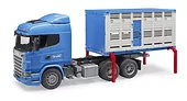 BRUDER Ciężarówka Scania R do przewozu zwierząt z krową