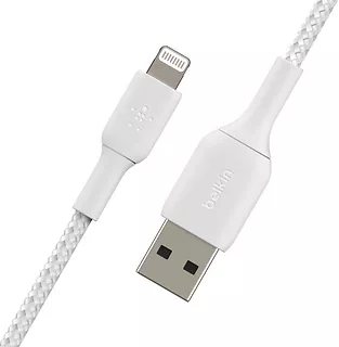 Belkin Kabel Braided USB- Lightning 1m biały