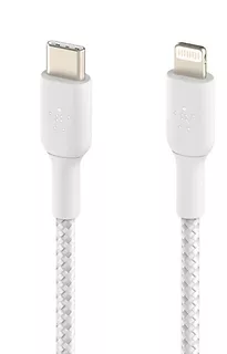 Belkin Kabel Braided USB-C Lightning 1m biały