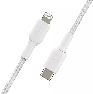 Belkin Kabel Braided USB-C Lightning 1m biały