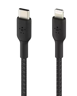 Belkin Kabel Braided USB-C Lightning 2m czarny
