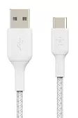 Belkin Kabel Braided USB-C USB-A 3m biały