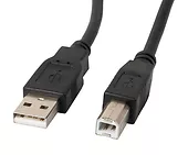 Lanberg Kabel USB-A(M)->USB-B(M) 2.0 1.0M CZARNY FERRYT