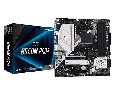 ASRock B550M Pro4 AM4 4DDR4 HDMI/DP/D-SUB M.2 mATX