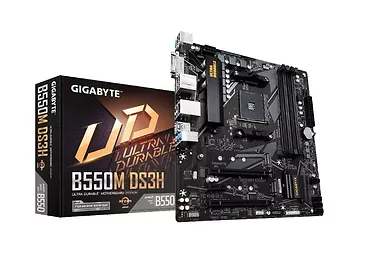 Gigabyte Płyta główna B550M DS3H AM4 4DDR4 HDMI/DVI M.2 USB3.2 mATX