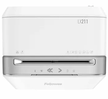 Fellowes Niszczarka LX211 biała P-5 ścinki 2x12mm