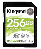 Kingston Karta pamięci SD 256GB Canvas Select Plus R100MB/s