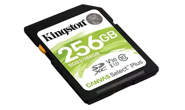 Kingston Karta pamięci SD 256GB Canvas Select Plus R100MB/s