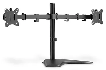 Digitus Stojak biurkowy podwójny z zaciskiem 2xLCD max. 32" max. Obciążenie 2x 8kg uchylno-obrotowy czarny
