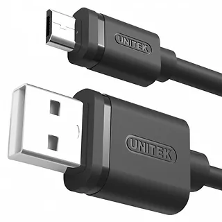 Unitek Kabel USB - microUSB 2.0, 2M, M/M; Y-C455GBK